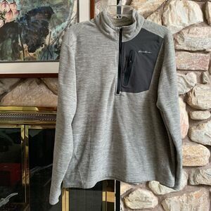 Eddie Bauer Mens 1:4 zip fleece pullover